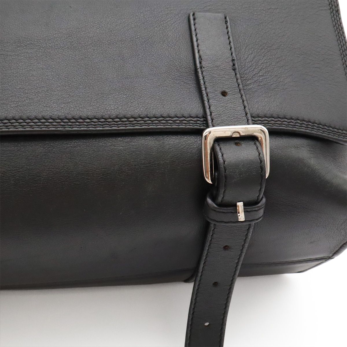 Loewe Anagram Military Messenger Bag Canvas Leather Black Silver — view 5