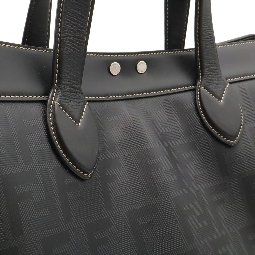 Fendi Peekaboo IC You Forty 8 Tote Large Leather Black Silver Shoulder Pouch — view 7