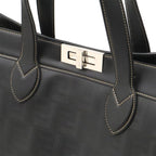 Fendi Peekaboo IC You Forty 8 Tote Large Leather Black Silver Shoulder Pouch — view 9
