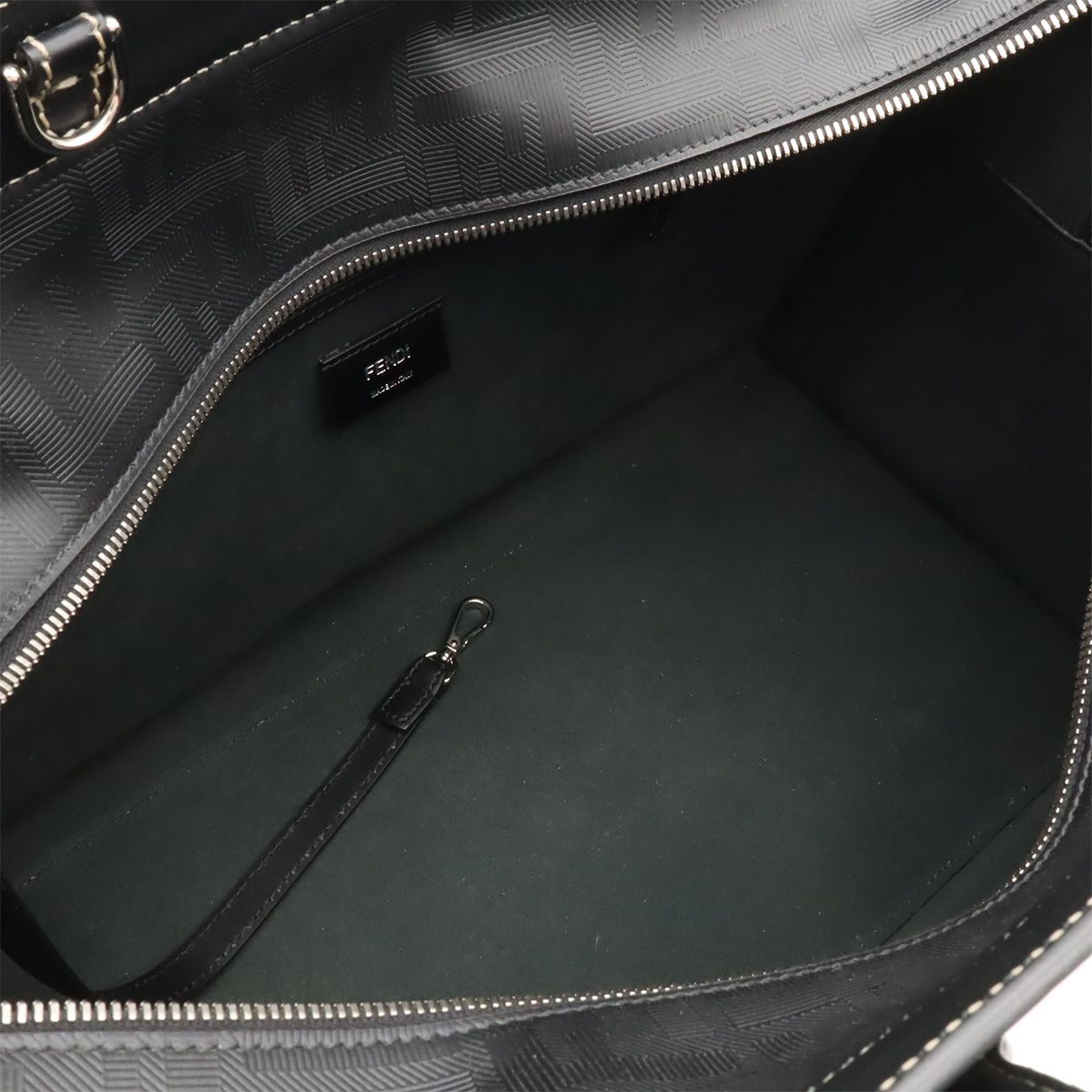 Fendi Peekaboo IC You Forty 8 Tote Large Leather Black Silver Shoulder Pouch — view 6