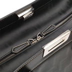 Fendi Peekaboo IC You Forty 8 Tote Large Leather Black Silver Shoulder Pouch — view 5