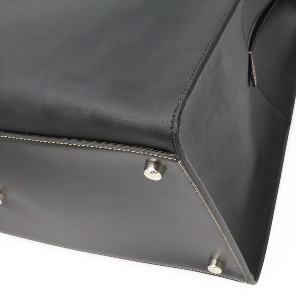 Fendi Peekaboo IC You Forty 8 Tote Large Leather Black Silver Shoulder Pouch — view 3