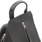 Loewe Convertible Backpack Small Shoulder Bag Nylon Leather Black Silver — view 6