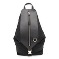 Loewe Convertible Backpack Small Shoulder Bag Nylon Leather Black Silver