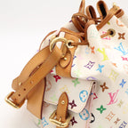 Louis Vuitton Monogram Multicolor Petit Noe Shoulder Bag Drawstring Blanc White — view 5
