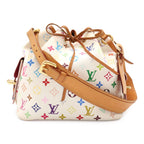 Louis Vuitton Monogram Multicolor Petit Noe Shoulder Bag Drawstring Blanc White