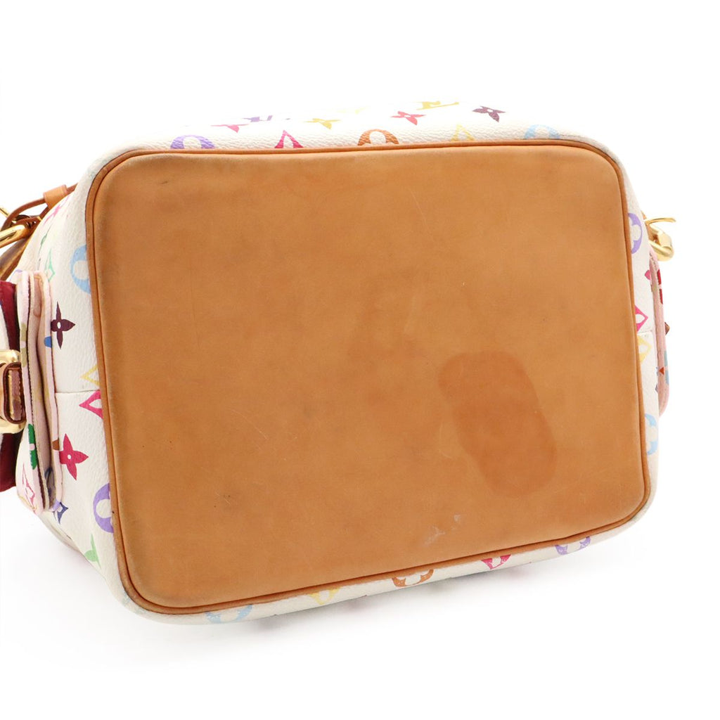Louis Vuitton Monogram Multicolor Petit Noe Shoulder Bag Drawstring Blanc White — view 6