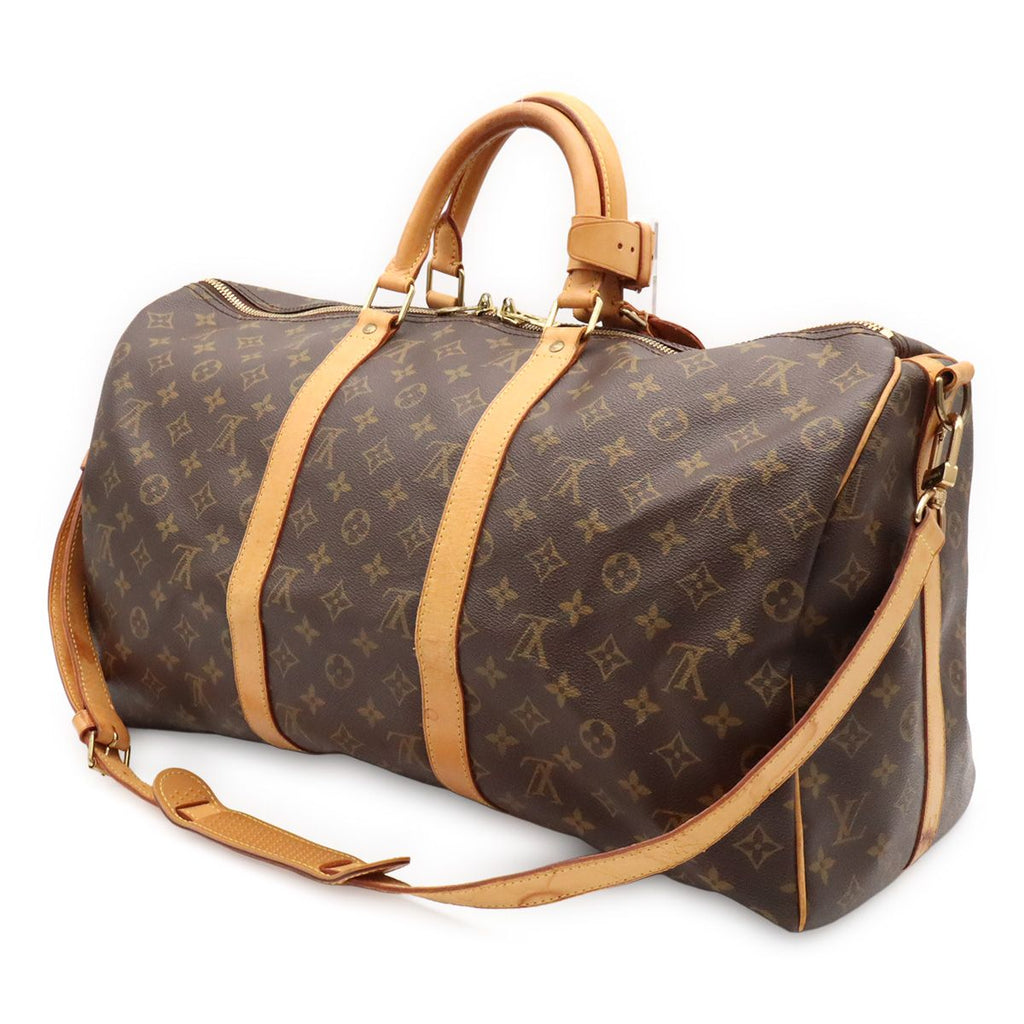 Louis Vuitton Monogram Keepall Bandouliere 50 Boston Bag Purse 2-Way — view 2