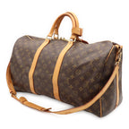 Louis Vuitton Monogram Keepall Bandouliere 50 Boston Bag Purse 2-Way — view 2