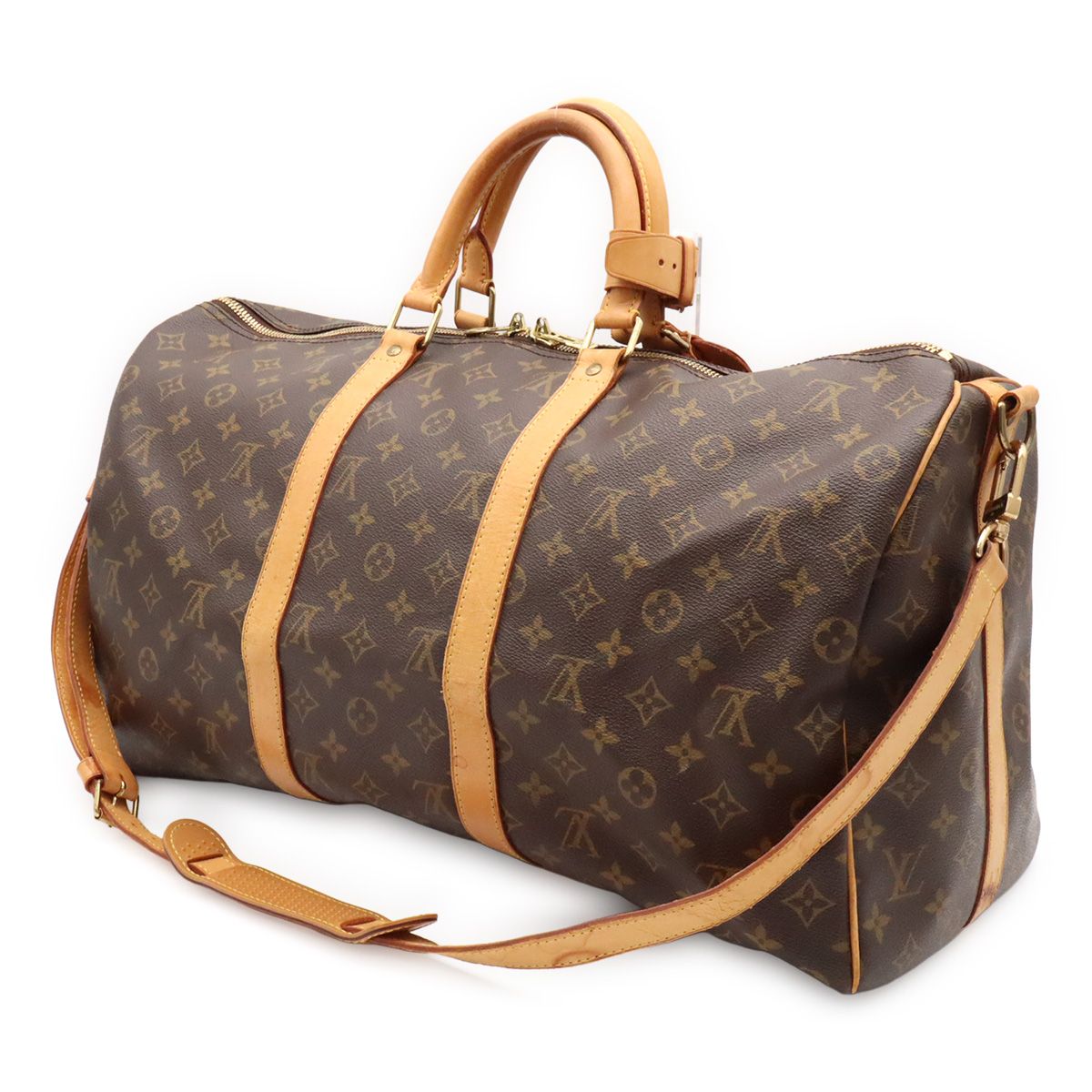 Louis Vuitton Monogram Keepall Bandouliere 50 Boston Bag Purse 2-Way — view 2