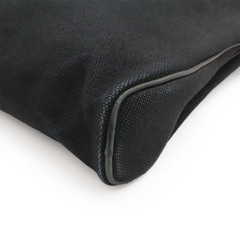 Hermes Sac Ibou MM Tote Canvas Leather Black Silver — view 3