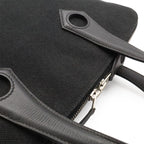 Hermes Sac Ibou MM Tote Canvas Leather Black Silver — view 7