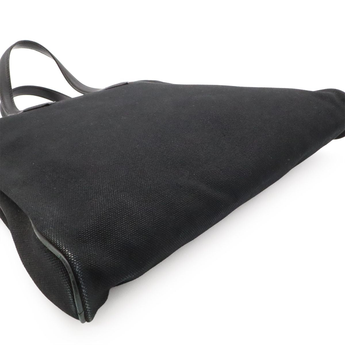 Hermes Sac Ibou MM Tote Canvas Leather Black Silver — view 6
