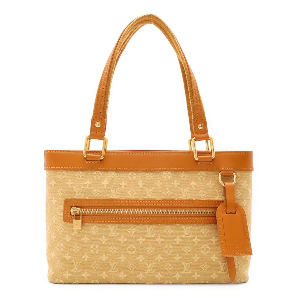 Louis Vuitton Monogram Mini Lucille PM Tote Shoulder Bag Canvas Leather Beige