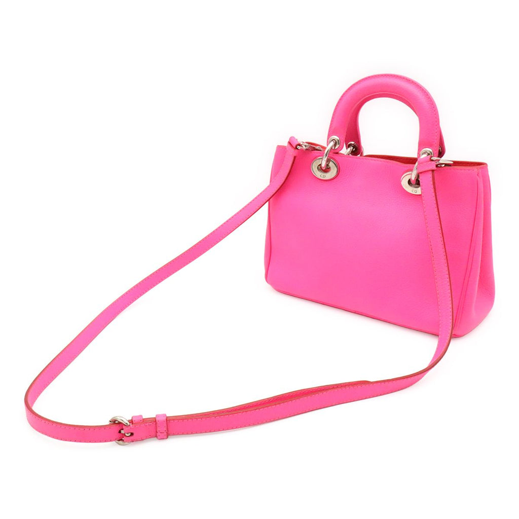 Dior Diorissimo Mini 2-Way Shoulder Bag Crossbody Leather Black Gold — view 2