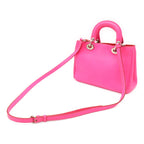 Dior Diorissimo Mini 2-Way Shoulder Bag Crossbody Leather Black Gold — view 2