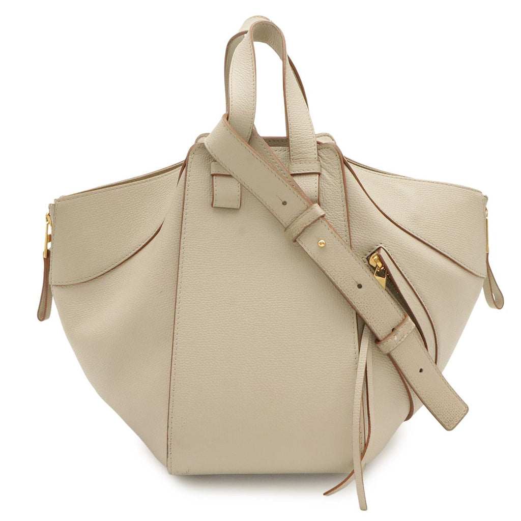 Loewe Hammock Small 2-Way Shoulder Bag Crossbody Leather Sand Beige Gold