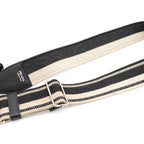 Prada Vitello Daino Soft Leather Mini Shoulder Bag Striped Crossbody Nero Black — view 4