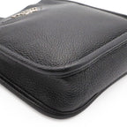 Prada Vitello Daino Soft Leather Mini Shoulder Bag Striped Crossbody Nero Black — view 3