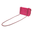 Chanel Boy Quilted CC Logo Chain Wallet Shoulder Bag Crossbody Velour Leather — view 2