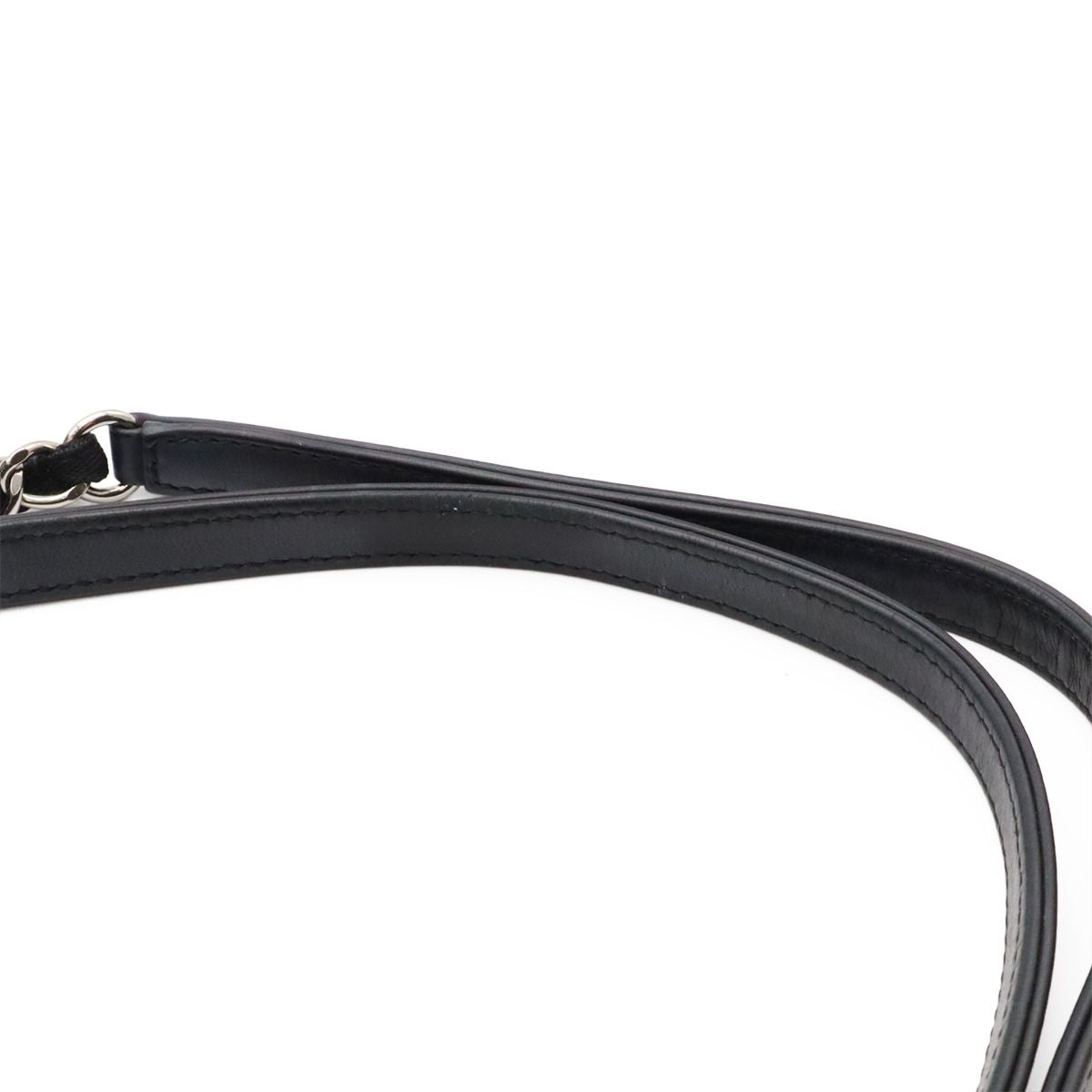 Chanel Deauville Line Tote MM Shoulder Bag Chain Raffia Light Gray Black — view 4