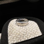 Chanel Deauville Line Tote MM Shoulder Bag Chain Raffia Light Gray Black — view 7