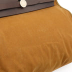Hermes Herbag Zip PM 2-Way Shoulder Bag Toile Officier Light Brown Dark Pouch — view 7