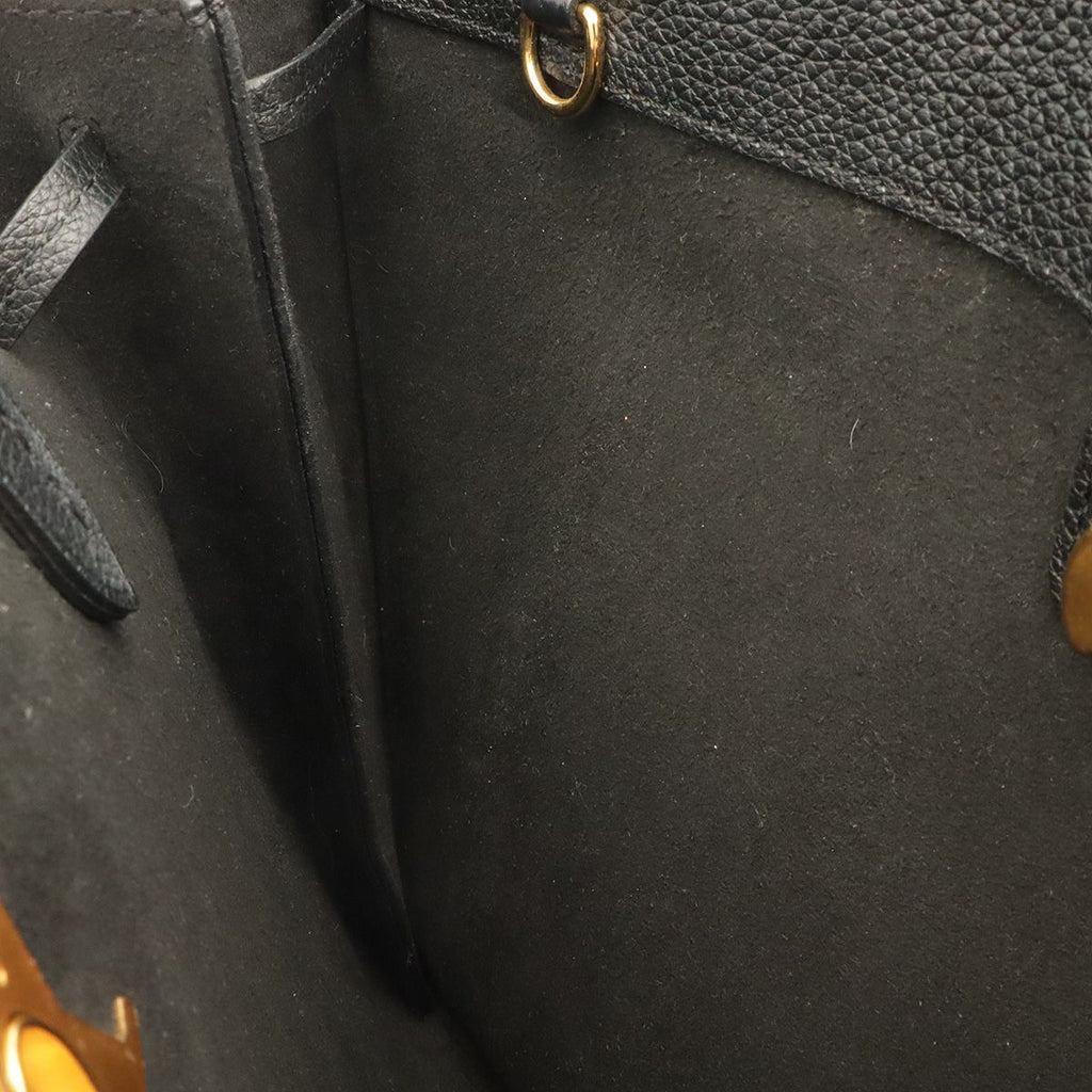 Louis Vuitton Lockme Handbag Tassel Leather Noir Black Gold — view 9