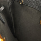 Louis Vuitton Lockme Handbag Tassel Leather Noir Black Gold — view 9