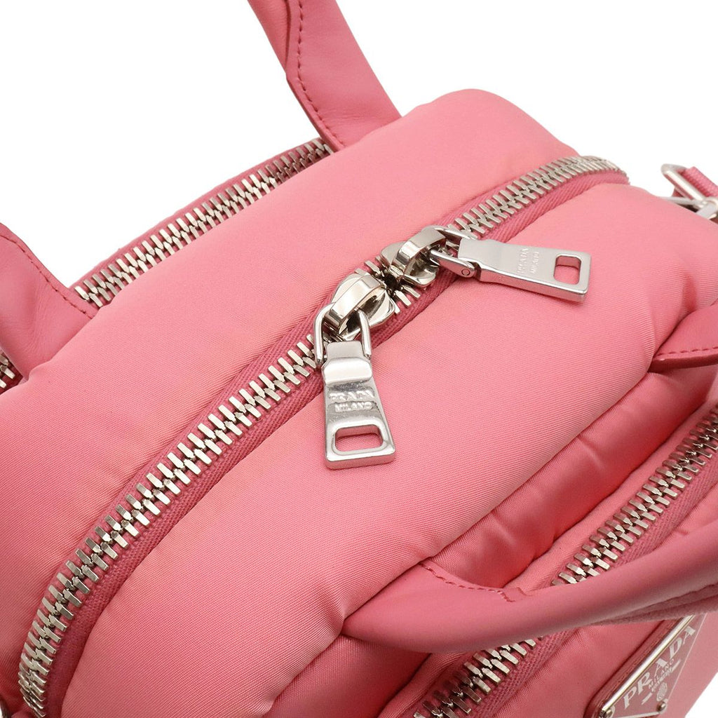 Prada Triangle Logo Mini Bag 2-Way Nylon Begonia Pink Domestic Purchase — view 7