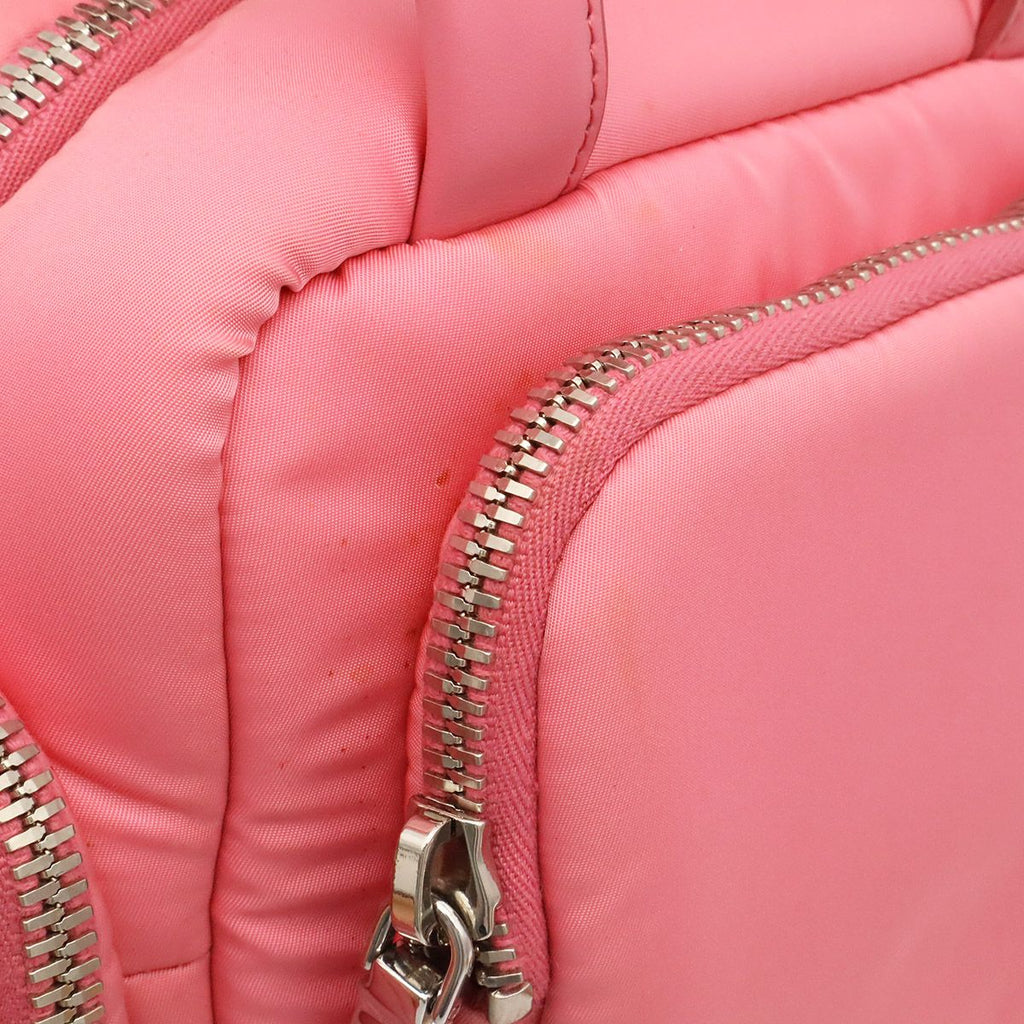 Prada Triangle Logo Mini Bag 2-Way Nylon Begonia Pink Domestic Purchase — view 9