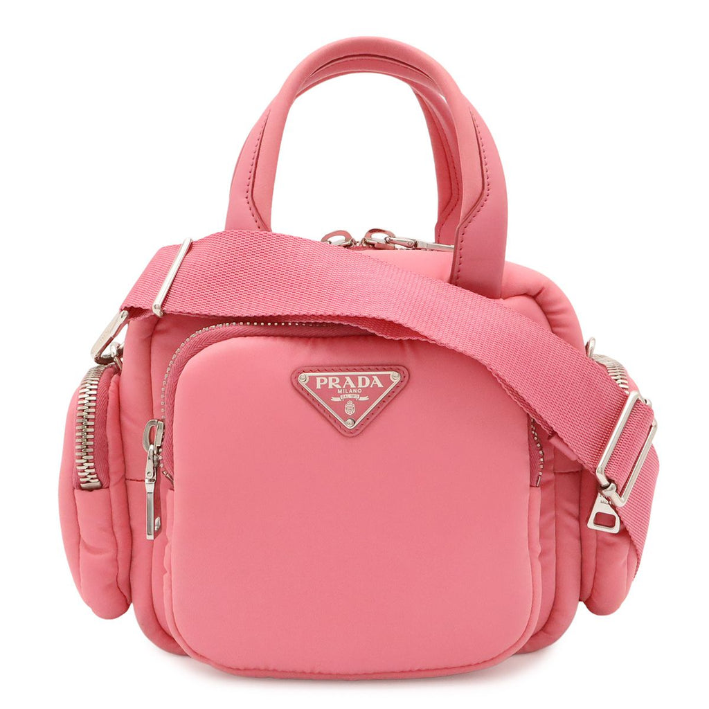 Prada Triangle Logo Mini Bag 2-Way Nylon Begonia Pink Domestic Purchase