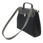 Hermes Herbag PM 2-Way Shoulder Bag Toile GM Leather Beige Black Light Brown — view 2