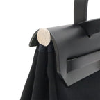 Hermes Herbag PM 2-Way Shoulder Bag Toile GM Leather Beige Black Light Brown — view 5