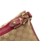Gucci GG Canvas Sherry Line Shoulder Bag Crossbody Butterfly Charm Leather — view 5