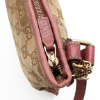 Gucci GG Canvas Sherry Line Shoulder Bag Crossbody Butterfly Charm Leather — view 6