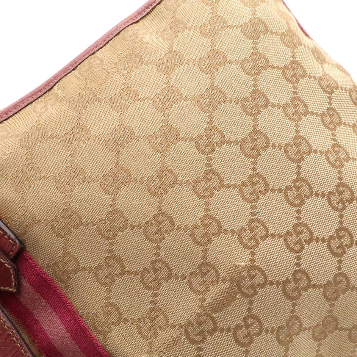 Gucci GG Canvas Sherry Line Shoulder Bag Crossbody Butterfly Charm Leather — view 7