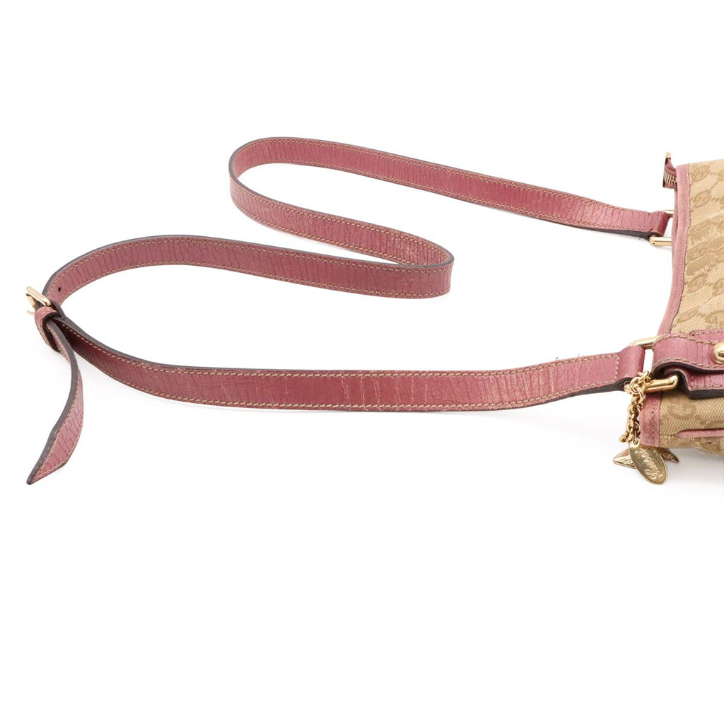 Gucci GG Canvas Sherry Line Shoulder Bag Crossbody Butterfly Charm Leather — view 4