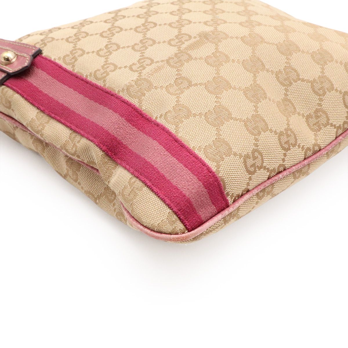 Gucci GG Canvas Sherry Line Shoulder Bag Crossbody Butterfly Charm Leather — view 3