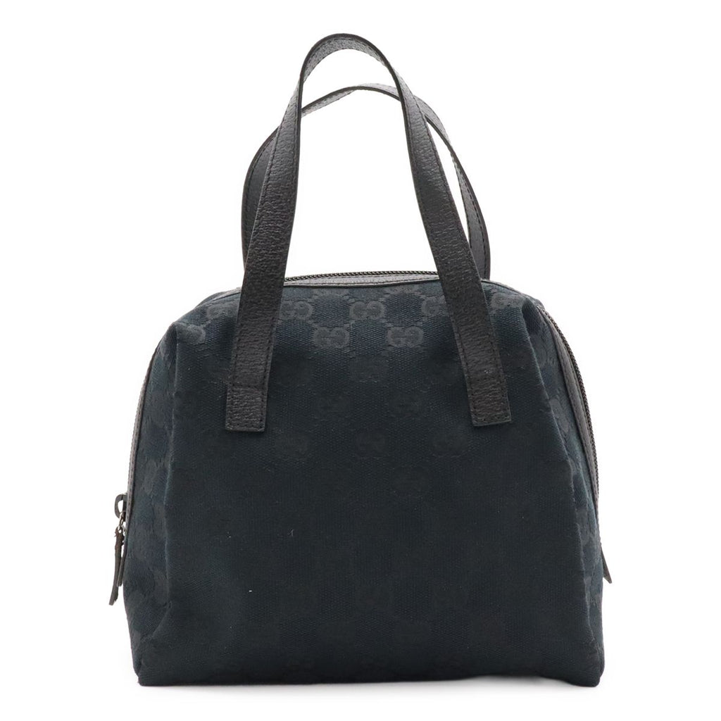 Gucci GG Canvas Mini Bag Tote Leather Black