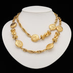 Chanel Mademoiselle Necklace Logo Chain Vintage Gold Plated — view 7