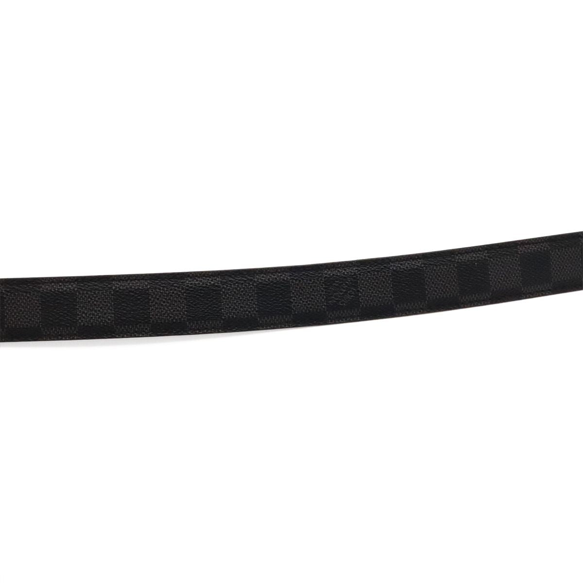 Louis Vuitton Damier Graphite Ceinture Force Belt Silver — view 5