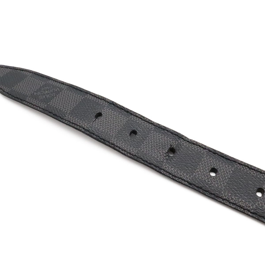 Louis Vuitton Damier Graphite Ceinture Force Belt Silver — view 6