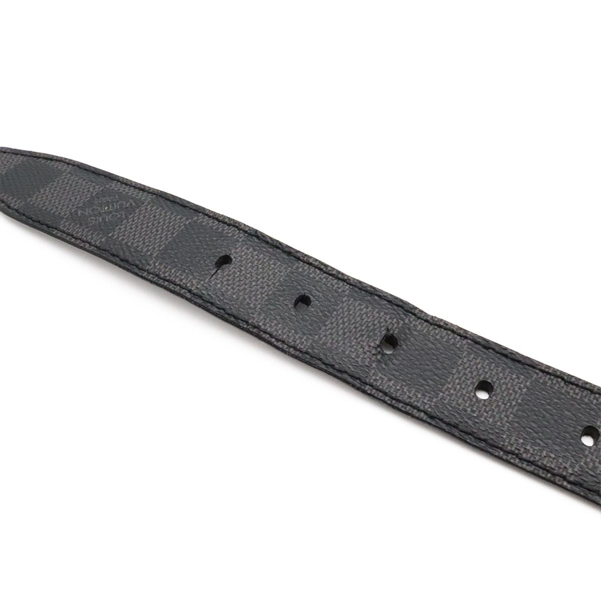 Louis Vuitton Damier Graphite Ceinture Force Belt Silver — view 6