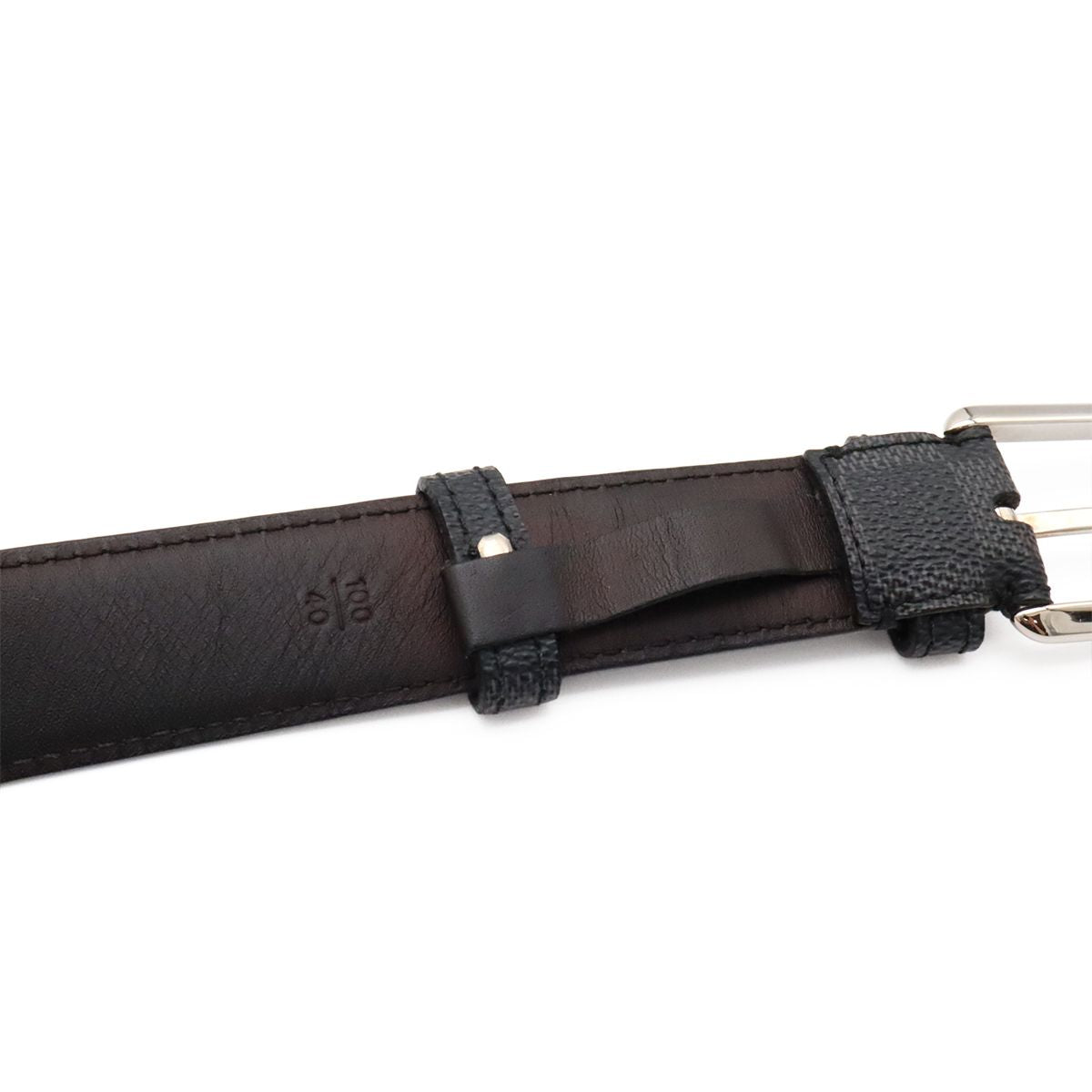 Louis Vuitton Damier Graphite Ceinture Force Belt Silver — view 8