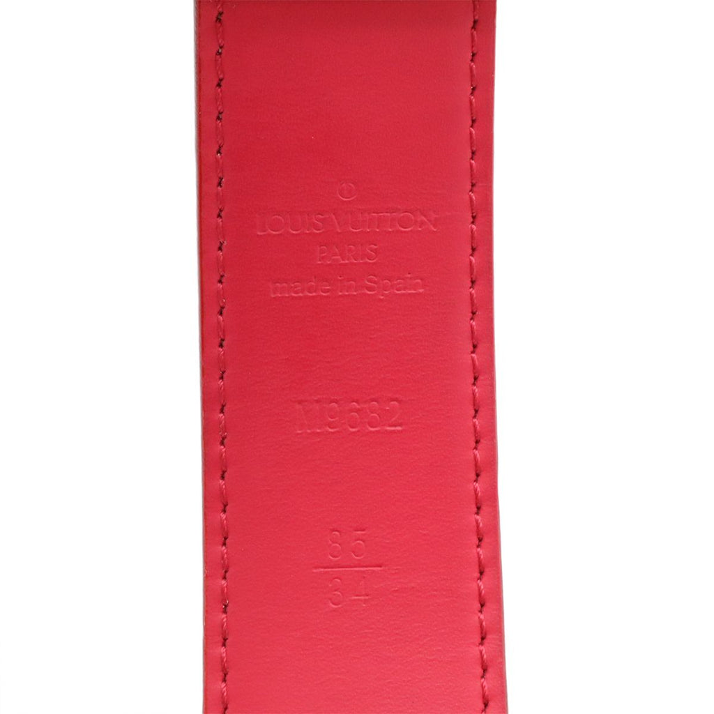Louis Vuitton Monogram Multicolor Ceinture Carre Belt Leather Blanc White 85 — view 9
