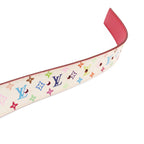 Louis Vuitton Monogram Multicolor Ceinture Carre Belt Leather Blanc White 85 — view 5