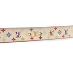 Louis Vuitton Monogram Multicolor Ceinture Carre Belt Leather Blanc White 80 — view 5