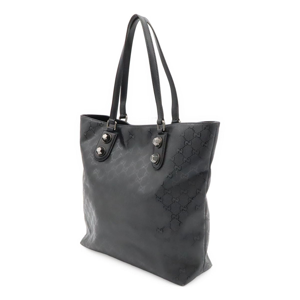 Gucci GG Supreme Tote Shoulder Leather Black Silver — view 2