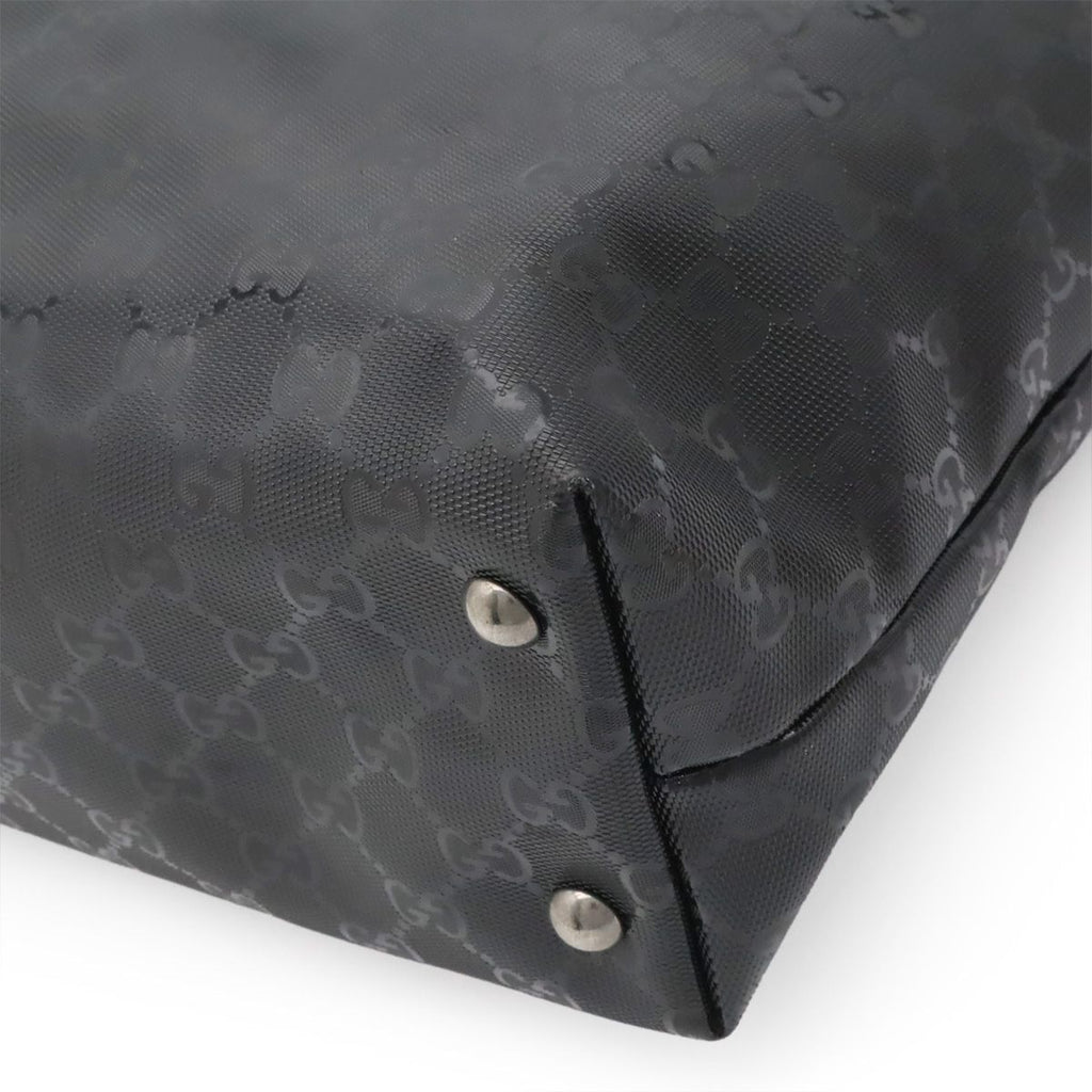 Gucci GG Supreme Tote Shoulder Leather Black Silver — view 3